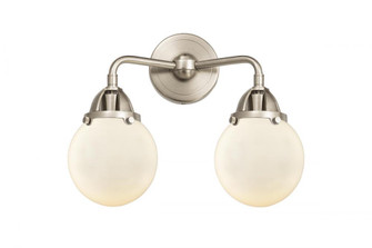 Beacon - 2 Light - 14 inch - Brushed Satin Nickel - Bath Vanity Light (3442|288-2W-SN-G201-6-LED)