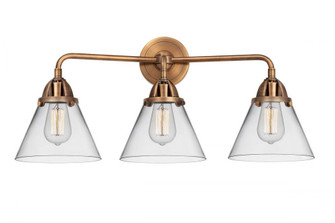 Cone - 3 Light - 26 inch - Antique Copper - Bath Vanity Light (3442|288-3W-AC-G42-LED)