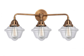 Oxford - 3 Light - 26 inch - Antique Copper - Bath Vanity Light (3442|288-3W-AC-G532-LED)
