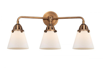 Cone - 3 Light - 24 inch - Antique Copper - Bath Vanity Light (3442|288-3W-AC-G61-LED)