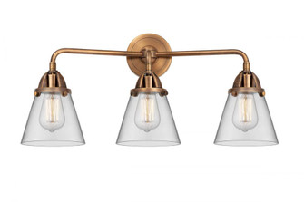 Cone - 3 Light - 24 inch - Antique Copper - Bath Vanity Light (3442|288-3W-AC-G62-LED)