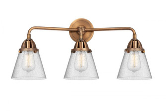 Cone - 3 Light - 24 inch - Antique Copper - Bath Vanity Light (3442|288-3W-AC-G64-LED)