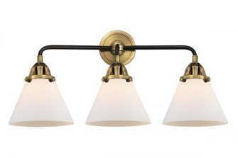 Cone - 3 Light - 26 inch - Black Antique Brass - Bath Vanity Light (3442|288-3W-BAB-G41)