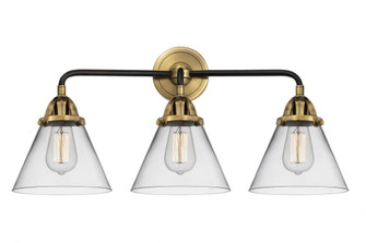Cone - 3 Light - 26 inch - Black Antique Brass - Bath Vanity Light (3442|288-3W-BAB-G42)