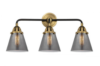 Cone - 3 Light - 24 inch - Black Antique Brass - Bath Vanity Light (3442|288-3W-BAB-G63)