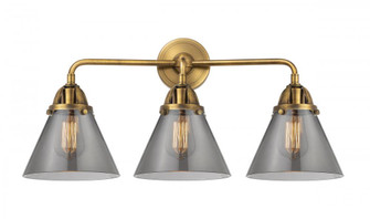 Cone - 3 Light - 26 inch - Brushed Brass - Bath Vanity Light (3442|288-3W-BB-G43)
