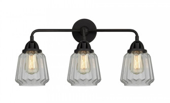 Chatham - 3 Light - 24 inch - Matte Black - Bath Vanity Light (3442|288-3W-BK-G142)