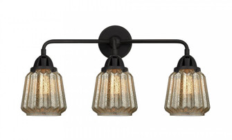 Chatham - 3 Light - 24 inch - Matte Black - Bath Vanity Light (3442|288-3W-BK-G146)