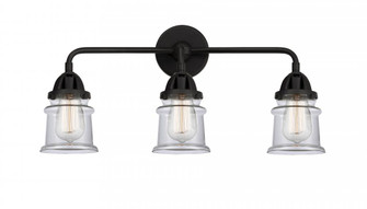 Canton - 3 Light - 23 inch - Matte Black - Bath Vanity Light (3442|288-3W-BK-G182S)