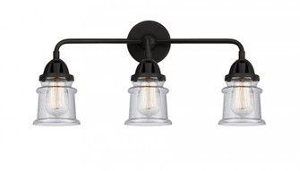Canton - 3 Light - 23 inch - Matte Black - Bath Vanity Light (3442|288-3W-BK-G184S-LED)