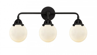 Beacon - 3 Light - 24 inch - Matte Black - Bath Vanity Light (3442|288-3W-BK-G201-6-LED)