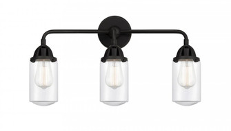 Dover - 3 Light - 23 inch - Matte Black - Bath Vanity Light (3442|288-3W-BK-G312-LED)