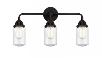 Dover - 3 Light - 23 inch - Matte Black - Bath Vanity Light (3442|288-3W-BK-G314-LED)
