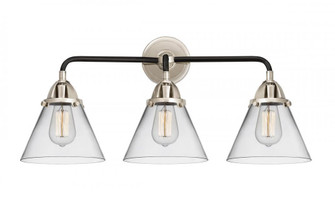 Cone - 3 Light - 26 inch - Black Polished Nickel - Bath Vanity Light (3442|288-3W-BPN-G42-LED)