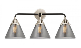 Cone - 3 Light - 26 inch - Black Polished Nickel - Bath Vanity Light (3442|288-3W-BPN-G43-LED)