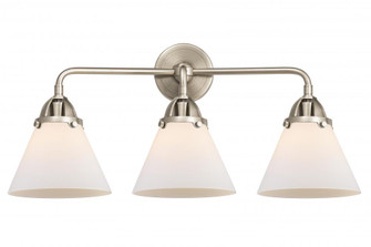 Cone - 3 Light - 26 inch - Brushed Satin Nickel - Bath Vanity Light (3442|288-3W-SN-G41-LED)