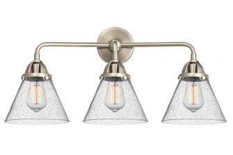 Cone - 3 Light - 26 inch - Brushed Satin Nickel - Bath Vanity Light (3442|288-3W-SN-G44)