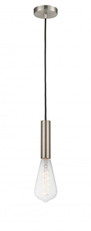 Edison - 1 Light - 4 inch - Brushed Satin Nickel - Cord hung - Mini Pendant (3442|198-1P-SN-BB95LED)