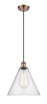 Berkshire - 1 Light - 12 inch - Antique Copper - Cord hung - Mini Pendant (3442|516-1P-AC-GBC-124-LED)