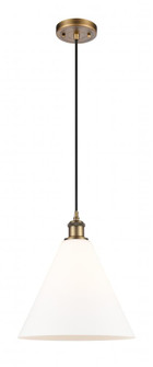 Berkshire - 1 Light - 12 inch - Brushed Brass - Cord hung - Mini Pendant (3442|516-1P-BB-GBC-121-LED)