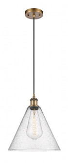 Berkshire - 1 Light - 12 inch - Brushed Brass - Cord hung - Mini Pendant (3442|516-1P-BB-GBC-124-LED)