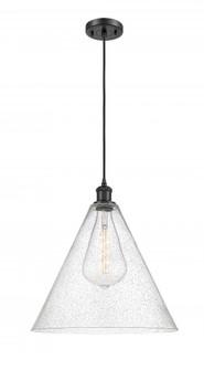 Berkshire - 1 Light - 16 inch - Matte Black - Cord hung - Pendant (3442|516-1P-BK-GBC-164-LED)