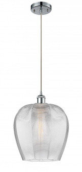 Norfolk - 1 Light - 12 inch - Polished Chrome - Cord hung - Mini Pendant (3442|516-1P-PC-G462-12)