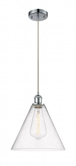 Berkshire - 1 Light - 12 inch - Polished Chrome - Cord hung - Mini Pendant (3442|516-1P-PC-GBC-124-LED)