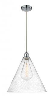 Berkshire - 1 Light - 16 inch - Polished Chrome - Cord hung - Pendant (3442|516-1P-PC-GBC-164-LED)