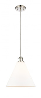 Berkshire - 1 Light - 12 inch - Polished Nickel - Cord hung - Mini Pendant (3442|516-1P-PN-GBC-121)