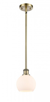 Athens - 1 Light - 6 inch - Antique Brass - Mini Pendant (3442|516-1S-AB-G121-6-LED)