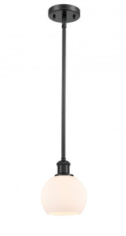 Athens - 1 Light - 6 inch - Matte Black - Mini Pendant (3442|516-1S-BK-G121-6)