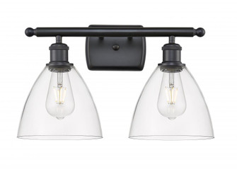 Bristol - 2 Light - 18 inch - Matte Black - Bath Vanity Light (3442|516-2W-BK-GBD-752-LED)
