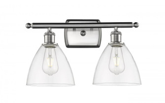 Bristol - 2 Light - 18 inch - Brushed Satin Nickel - Bath Vanity Light (3442|516-2W-SN-GBD-752)