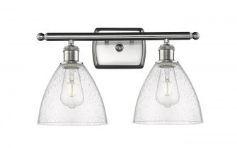 Bristol - 2 Light - 18 inch - Brushed Satin Nickel - Bath Vanity Light (3442|516-2W-SN-GBD-754)