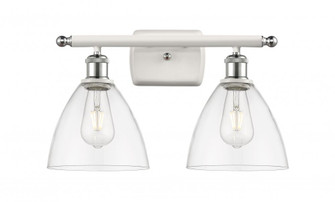 Bristol - 2 Light - 18 inch - White Polished Chrome - Bath Vanity Light (3442|516-2W-WPC-GBD-752-LED)