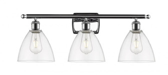 Bristol - 3 Light - 28 inch - Polished Chrome - Bath Vanity Light (3442|516-3W-PC-GBD-752-LED)