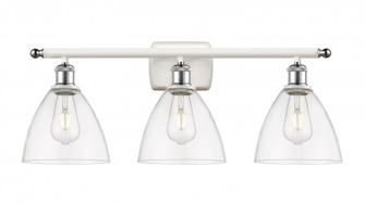 Bristol - 3 Light - 28 inch - White Polished Chrome - Bath Vanity Light (3442|516-3W-WPC-GBD-752-LED)
