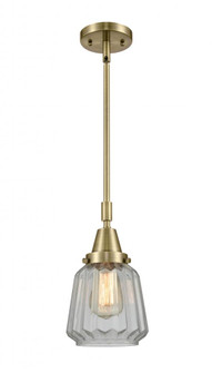 Chatham - 1 Light - 7 inch - Antique Brass - Mini Pendant (3442|447-1S-AB-G142)
