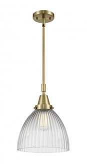 Seneca Falls - 1 Light - 10 inch - Antique Brass - Mini Pendant (3442|447-1S-AB-G222-LED)