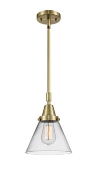 Cone - 1 Light - 8 inch - Antique Brass - Mini Pendant (3442|447-1S-AB-G42-LED)