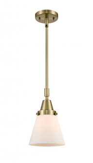 Cone - 1 Light - 6 inch - Antique Brass - Mini Pendant (3442|447-1S-AB-G61-LED)