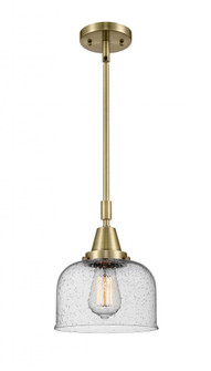 Bell - 1 Light - 8 inch - Antique Brass - Mini Pendant (3442|447-1S-AB-G74)