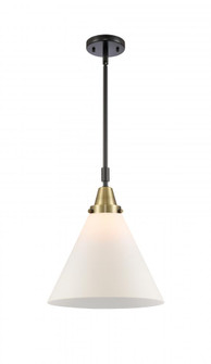 Cone - 1 Light - 12 inch - Black Antique Brass - Mini Pendant (3442|447-1S-BAB-G41-L-LED)