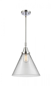 Cone - 1 Light - 12 inch - Polished Chrome - Mini Pendant (3442|447-1S-PC-G42-L-LED)