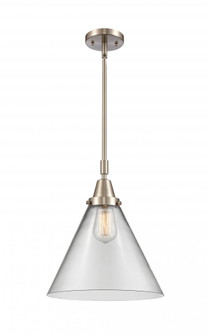 Cone - 1 Light - 12 inch - Brushed Satin Nickel - Mini Pendant (3442|447-1S-SN-G42-L-LED)