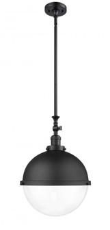 Hampden - 1 Light - 13 inch - Matte Black - Stem Hung - Pendant (3442|206-BK-HFS-122-BK)