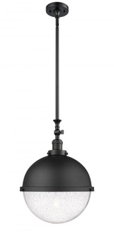 Hampden - 1 Light - 13 inch - Matte Black - Stem Hung - Pendant (3442|206-BK-HFS-124-BK-LED)