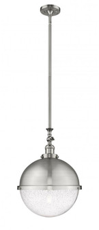 Hampden - 1 Light - 13 inch - Brushed Satin Nickel - Stem Hung - Pendant (3442|206-SN-HFS-124-SN)