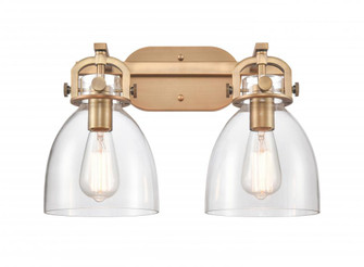 Newton Bell - 2 Light - 17 inch - Brushed Brass - Bath Vanity Light (3442|412-2W-BB-7CL-LED)
